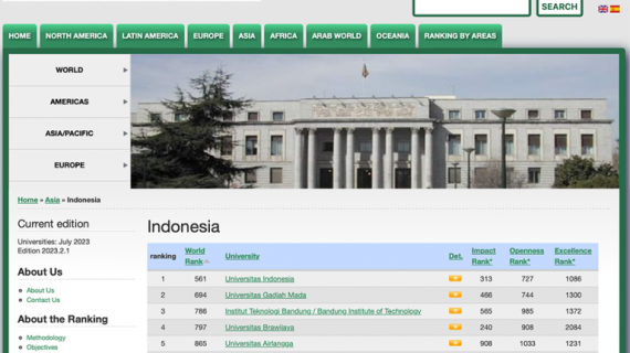 UPI Meraih Peringkat 10 Perguruan Tinggi Terbaik Indonesia Versi Webometrics