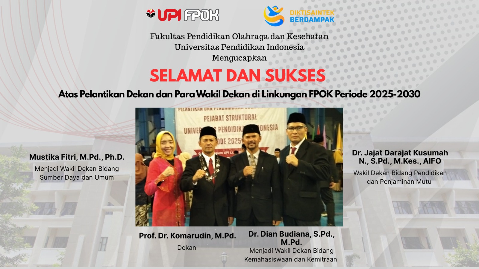 FPOK UPI Sambut Pimpinan Baru Periode 2025–2030
