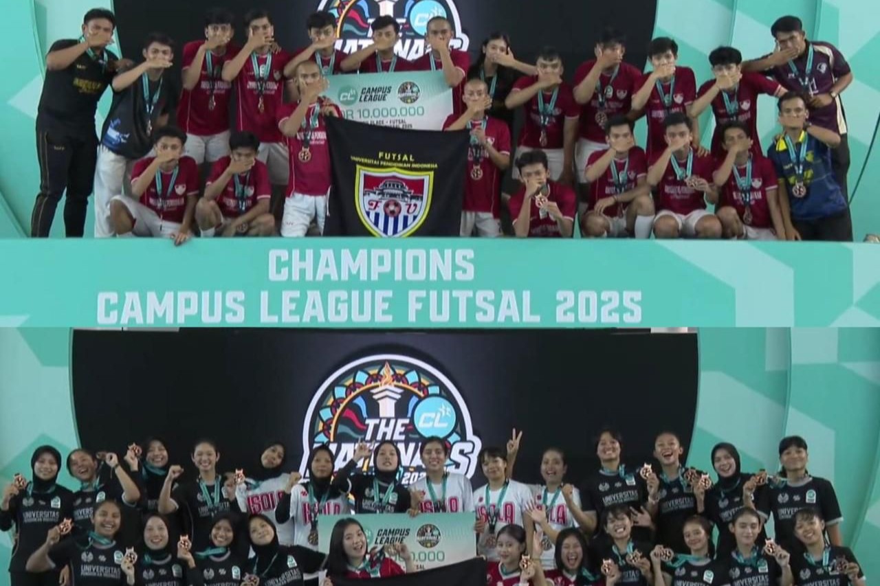 Tim Futsal Putra dan Putri UPI Raih Peringkat 3 Campus League 2025