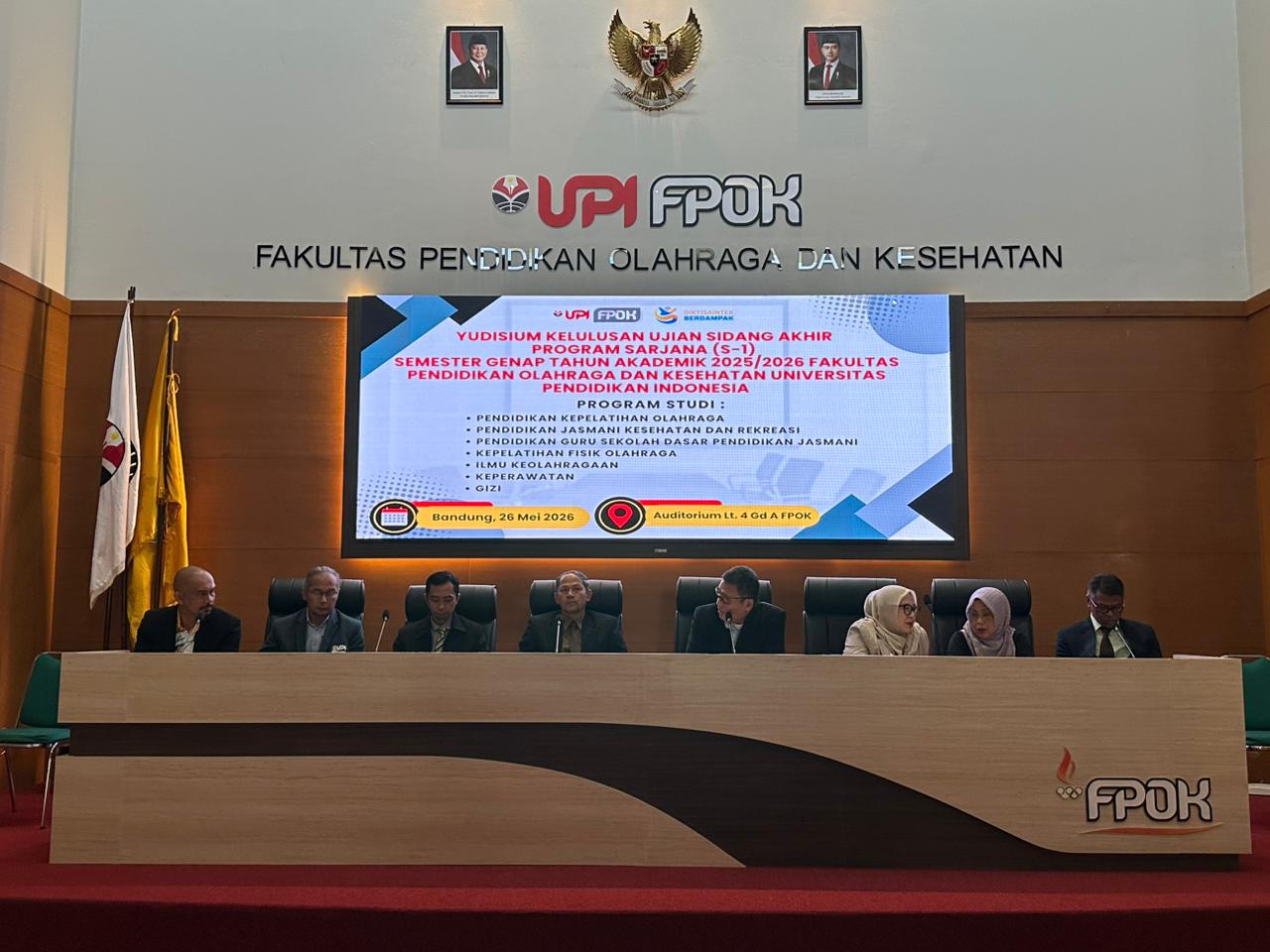 Yudisium FPOK UPI Semester Genap 2025/2026 Teguhkan Komitmen Lahirkan Lulusan Berkualitas