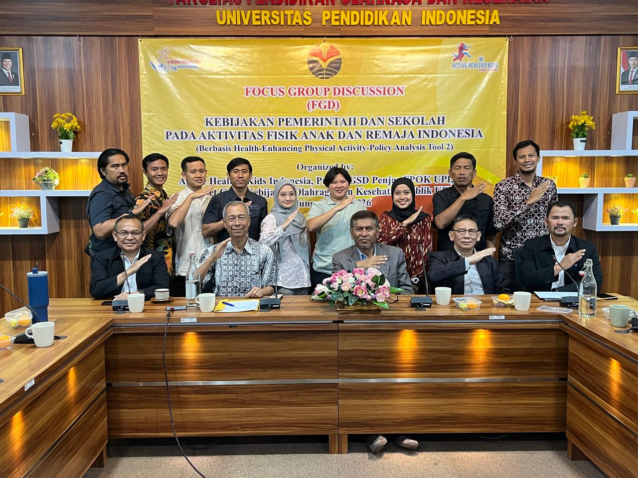 Prodi PGSD Penjas FPOK UPI Gelar FGD Kebijakan Aktivitas Fisik Anak dan Remaja Indonesia