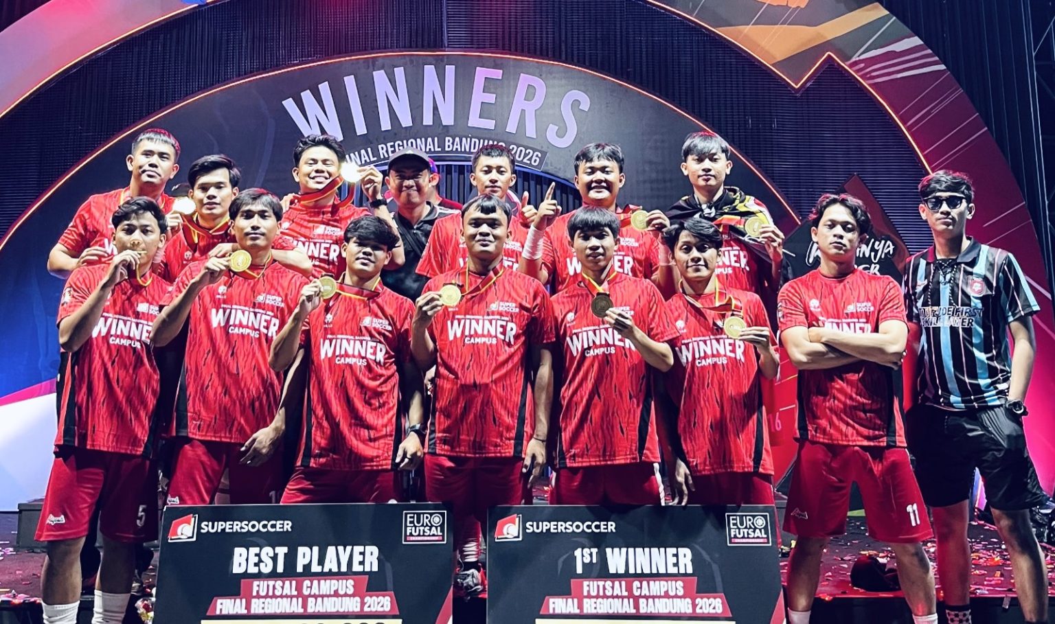 Tim Futsal Putra UPI Raih Juara Supersoccer Euro Futsal Championship 2026 Final Regional Bandung
