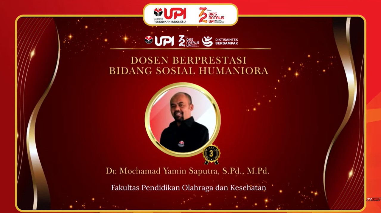 FPOK UPI Raih Penghargaan Dosen Berprestasi Bidang Sosial Humaniora pada Dies Natalis ke-72 UPI